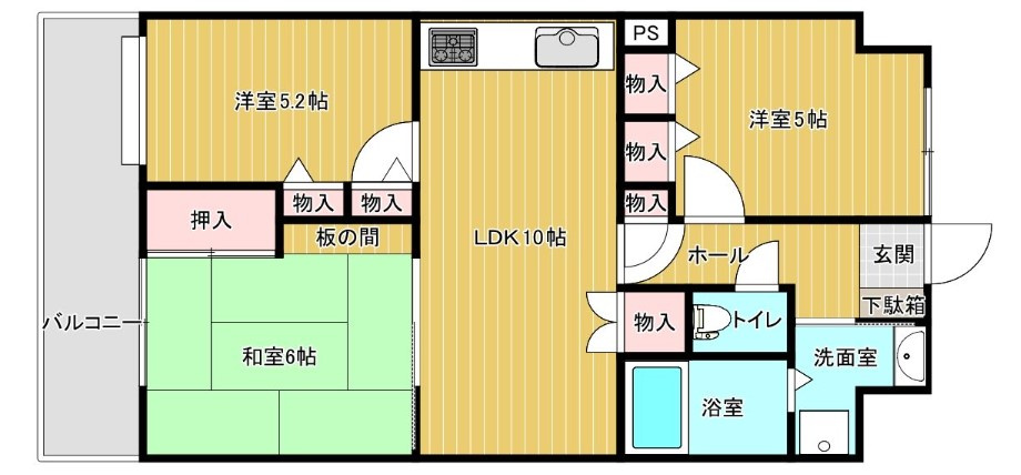 ニューライフ久留米Ⅱの間取り