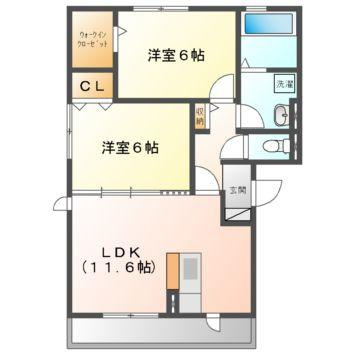 ソレイユ　Ａの間取り