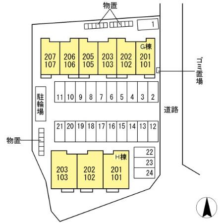 グラン・プラース Ｇの区画図