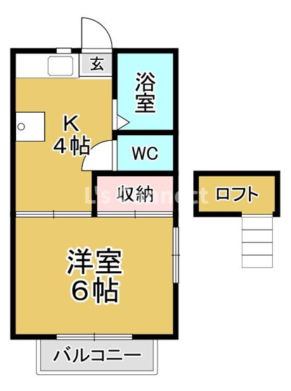 【間取り】 | 越路第一コーポナバタ