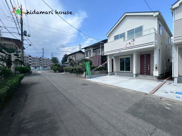 北本市下石戸　第1　新築戸建　ハートフルタウン01の前面道路含む現地写真