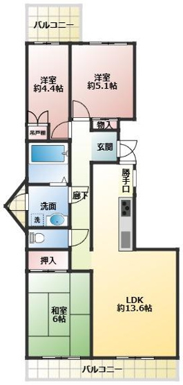 【間取り】 | リベラス21金剛東
