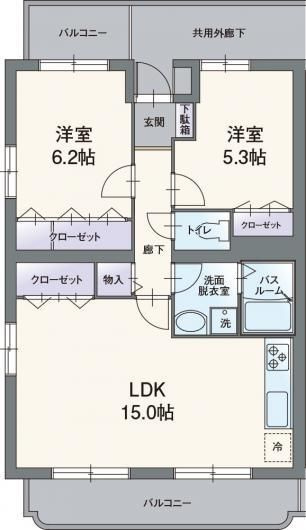 ソレアードＫの間取り