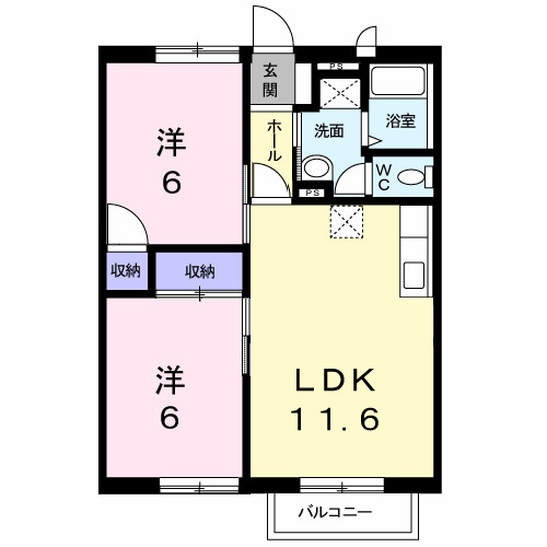 プリオール実丸Ａの間取り