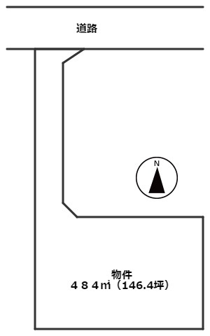 絹山売地 122の土地図