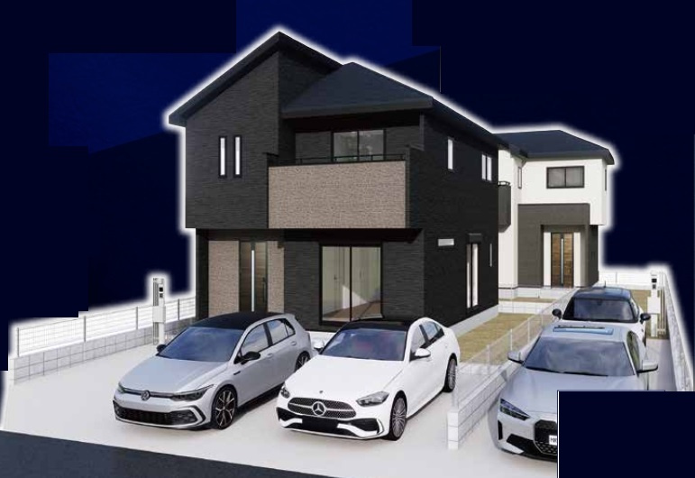 仲介手数料無料　グラファーレ入間市扇台5期・新築全2棟の外観パース