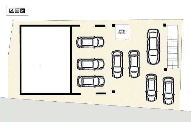福生市熊川　売事務所の区画図
