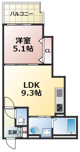Alivio東大阪Eastの間取り