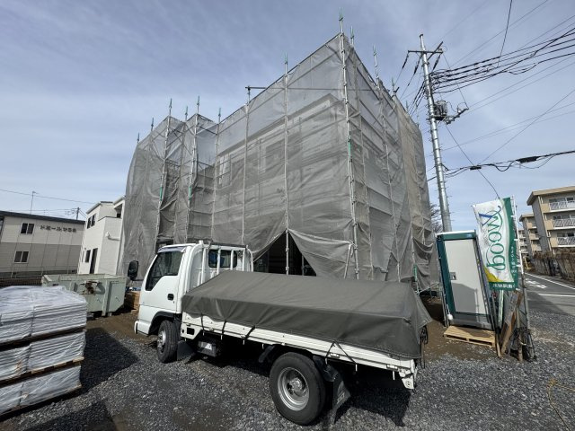 伊勢崎市山王町第6期　2号棟の外観|現地写真　2025年4月完成予定です！類似物件等のご内覧はお気軽にお電話くださいませ♪