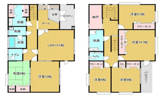 【間取り】 | 川西市清和台東1丁目中古戸建 | 大家族の方におすすめです♪６LDK＋小屋裏収納3＋書斎