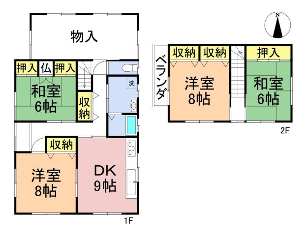 中古戸建　大垣市三塚町　平成12年築の間取り