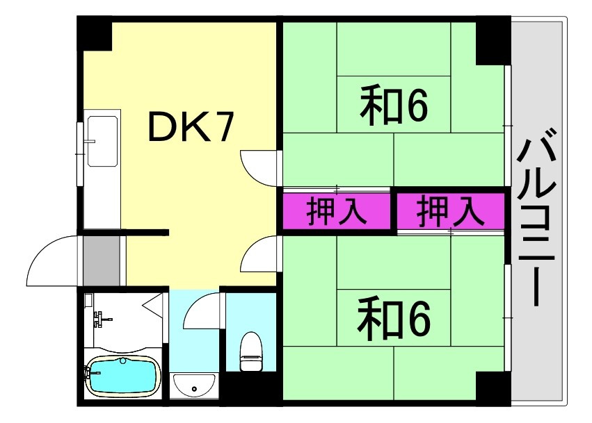 鳴尾ハイツ（若草町）の間取り