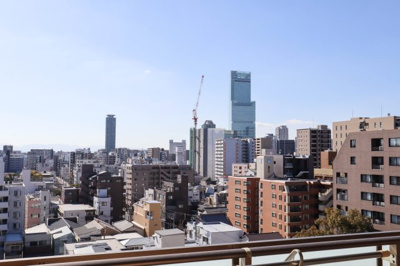 【展望】 | イニシア四天王寺夕陽丘 | 眺望良好♪あべのハルカスがご覧いただけます！