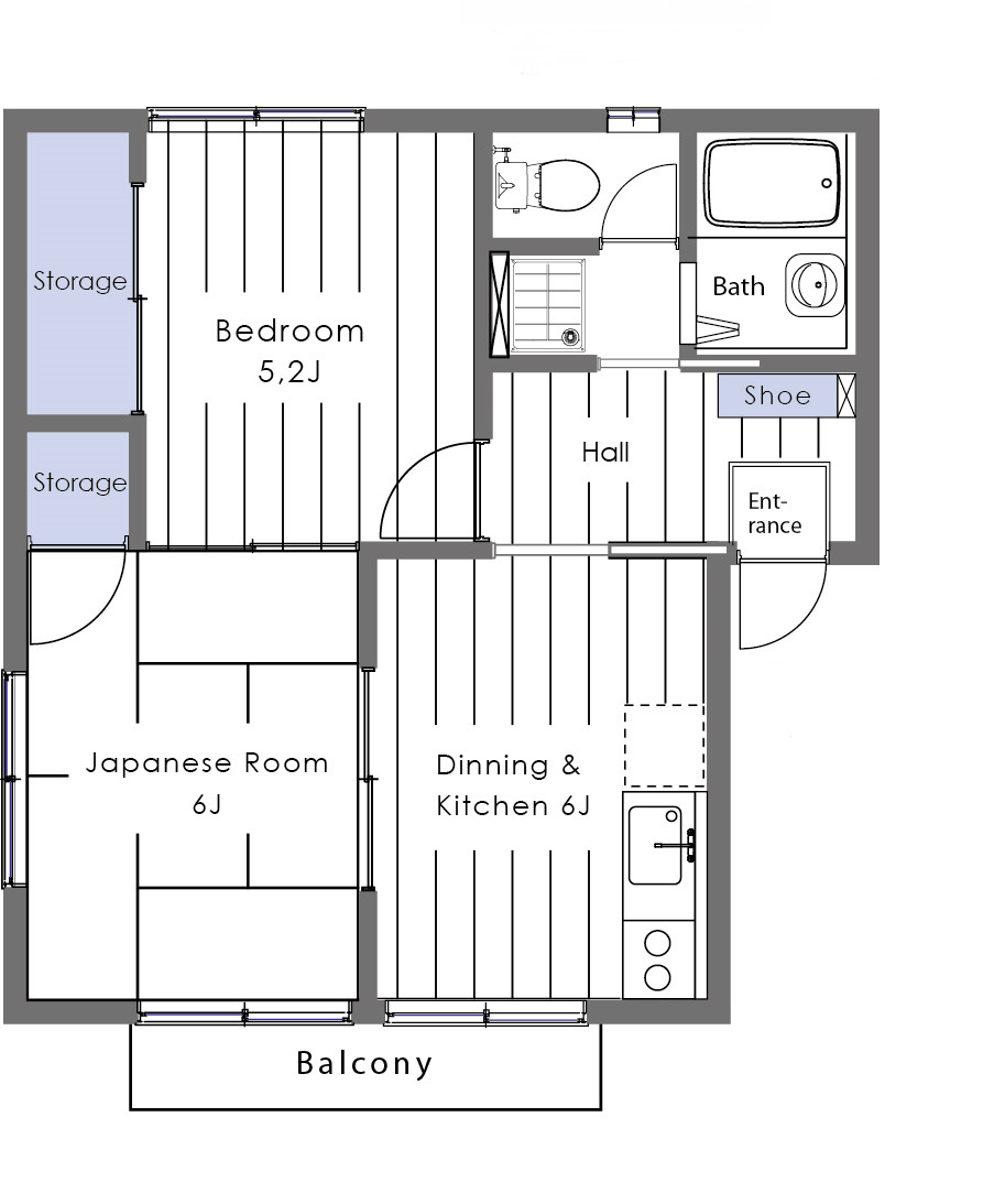 エステートピア志邑A棟の間取り