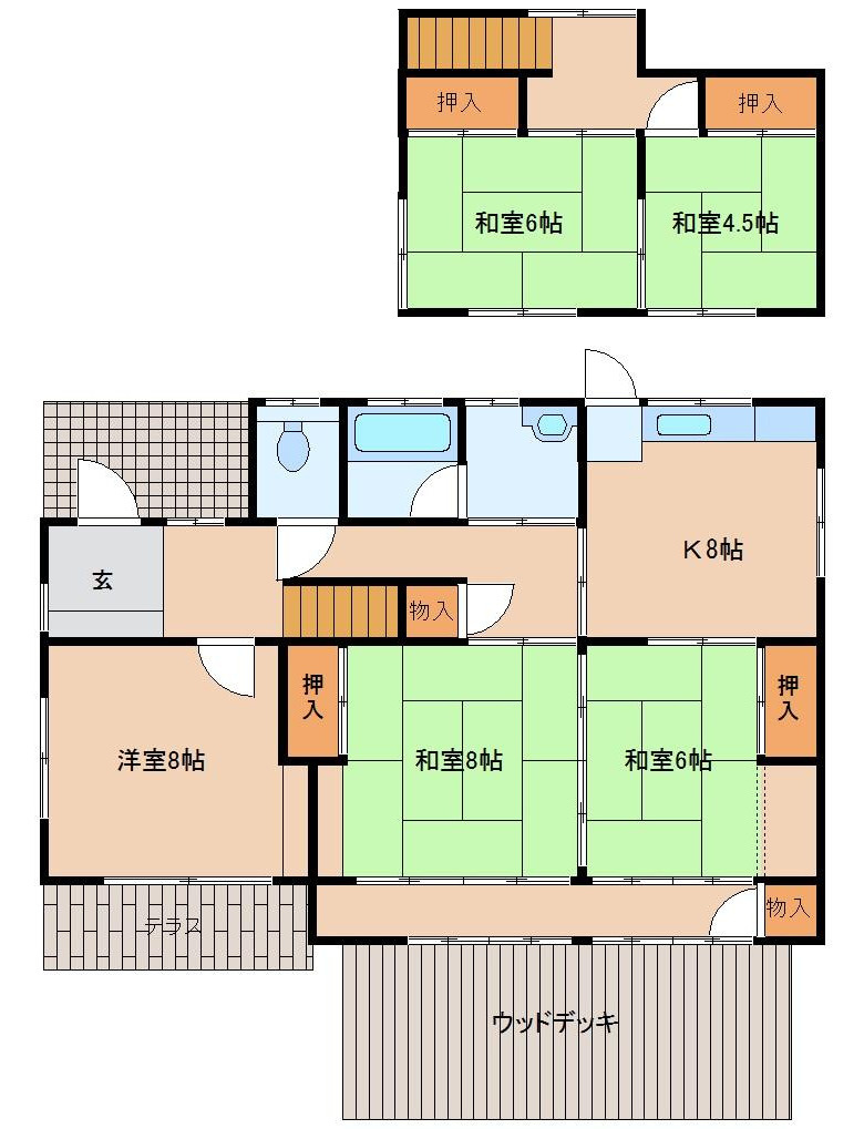 緑町戸建ての間取り