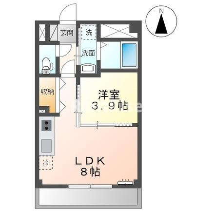 一宮市木曽川町黒田字往還西南ノ切の賃貸マンションの間取り|間取図