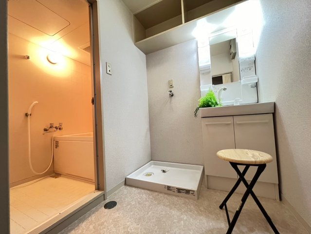 尾勝山ハイツの洗面所