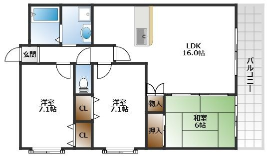 【間取り】 | 桜塚マンション