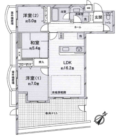 パレシェール芦屋東山の間取り