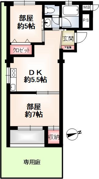夙川第一コーポラスの間取り
