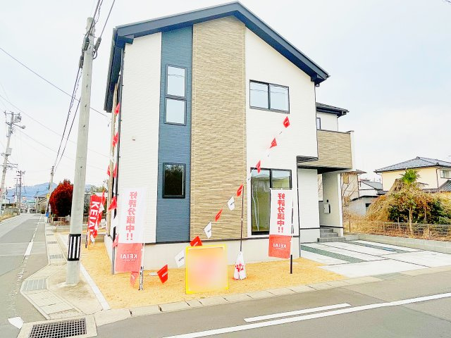 福島市渡利3期　Ricca　全2棟の前面道路含む現地写真