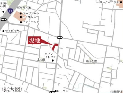 福島市森合南上古屋第2　Livele Garden　全4棟の地図