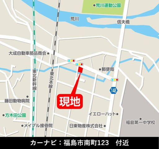 福島市南町2期　Erde　全2棟の地図