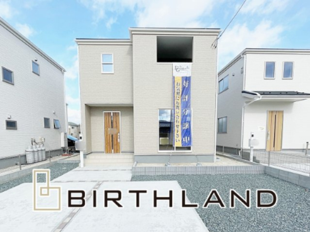 新築戸建　福島市太平寺久保　Linele Garden　全6棟の外観|【２号棟】すっきりしたデザインの物件で、自分でアレンジが楽しめますね♪