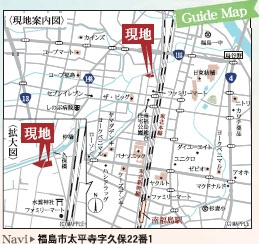 新築戸建　福島市太平寺久保　Livele Garden　全6棟の地図