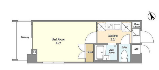 プライマル西船橋の間取り