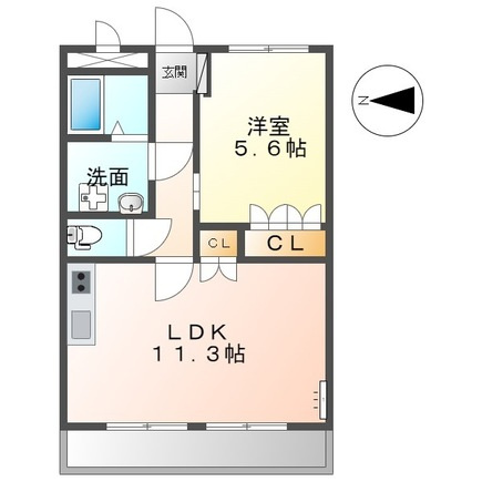メゾンドコンフォース　Ⅰの間取り|使い勝手の良い間取りです♪