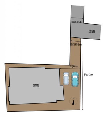 【駐車場】 | 倉吉市天神町　戸建て | 駐車場配置図