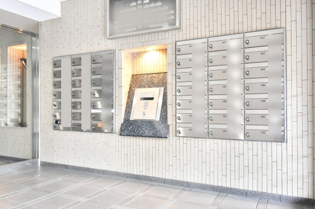 ライオンズマンション桶川のエントランス|エントランスには、集合ポストはもちろん、オートロックや宅配ボックスや防犯カメラもございます。共働き世帯やお出かけ中の方なども安心して、ネットショッピングをお楽しみいただけます！