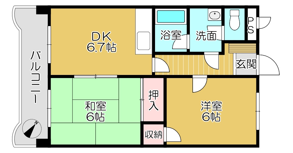 メゾン・DE・OKの間取り