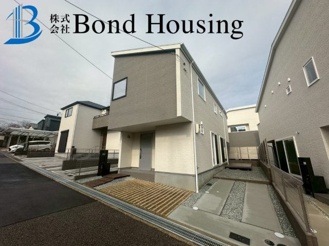 「マリンホーム施工」「乾太くん」学が丘 全6棟4号棟の前面道路含む現地写真