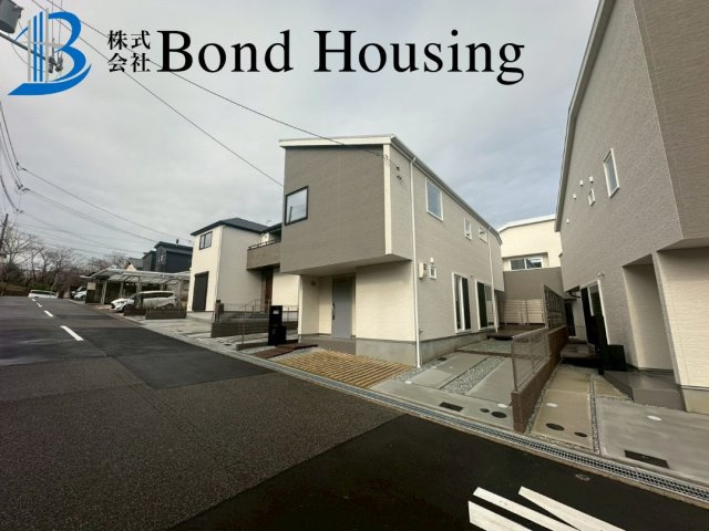 「マリンホーム施工」「乾太くん」学が丘 全6棟4号棟の前面道路含む現地写真