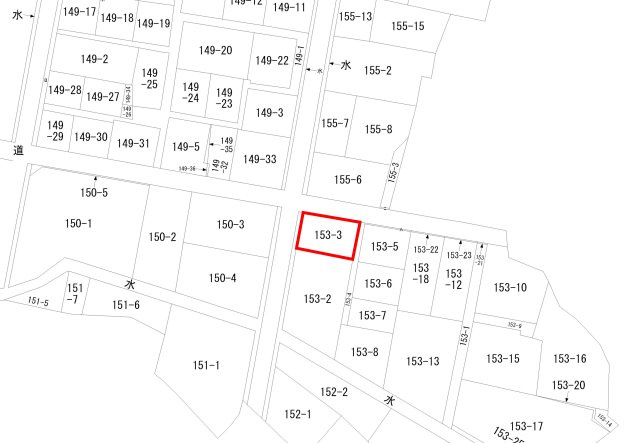 池ノ台　古屋付き土地　の土地図