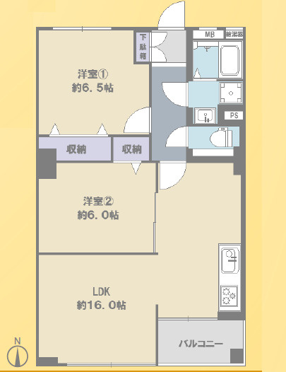 北砂四丁目住宅　7階　リ　ノベーション済の間取り