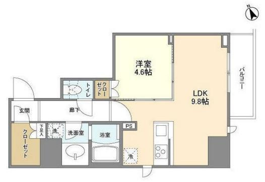 シェフルール新御徒町Ⅱの間取り