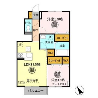 【間取り】 | カーサ　ソレイユ