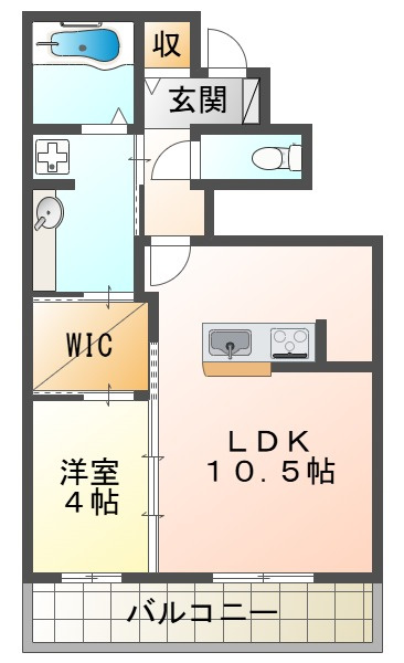 セントアース桑原の間取り