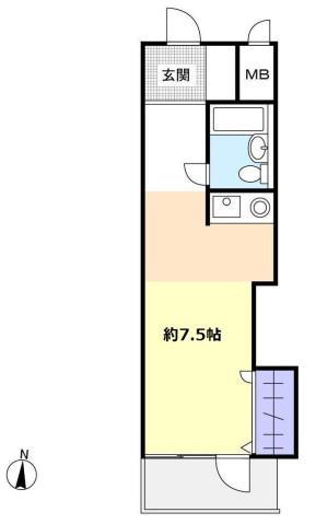 瀧川（たきがわ）ブリックコートの間取り