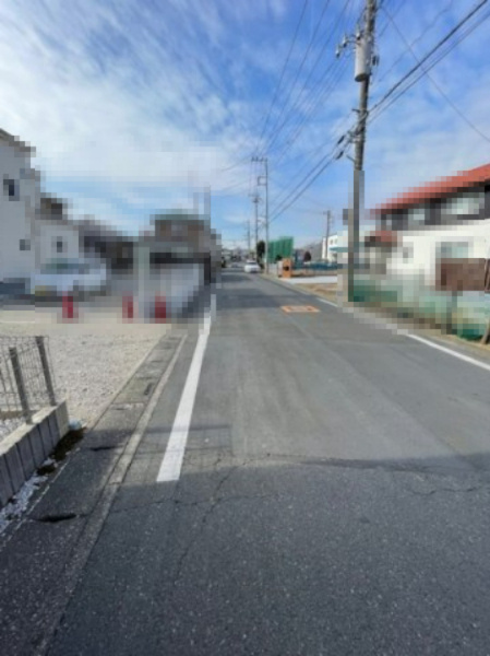 【土地】川越市小堤建築条件無し売地の前面道路含む現地写真|前面道路含む現地写真です