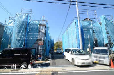 【外観】 | 海老名市上郷1丁目　新築戸建て　全５棟【仲介手数料無料】 | ※令和7年3月上旬に撮影