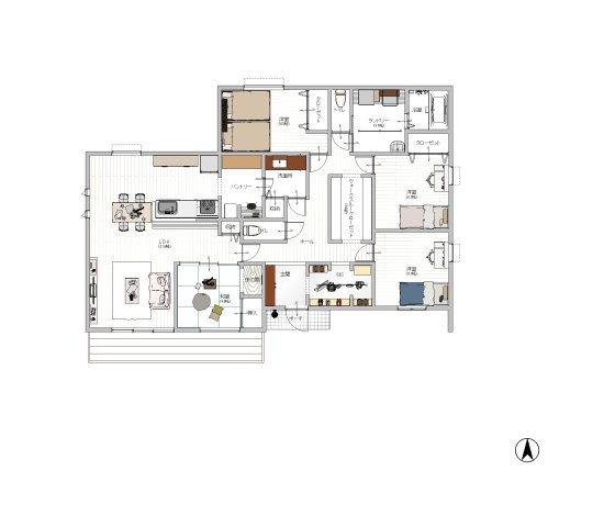 和歌山市園部売土地の参考プラン|平屋の参考プランです