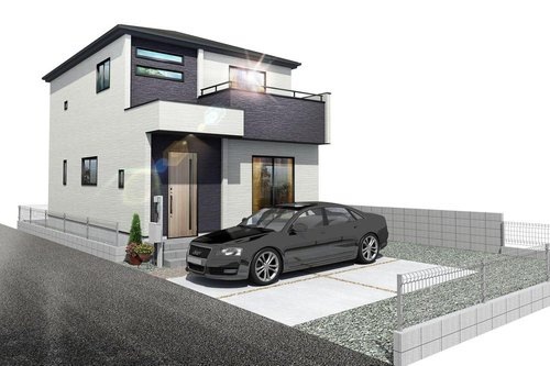 グラファーレ　岡山市北区七日市西町【仲介手数料無料】の外観パース