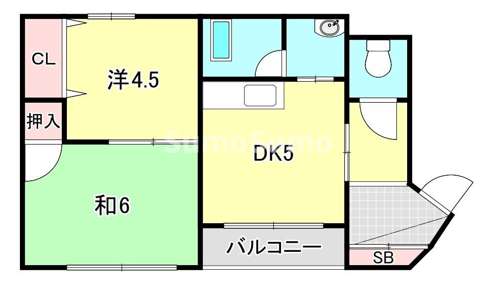 ハイツ兵庫の間取り