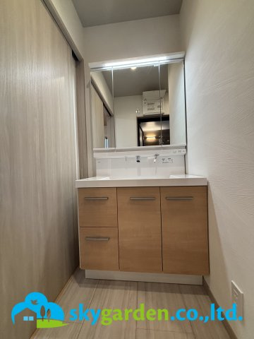 厚木市温水　新築戸建　全1棟1号棟の独立洗面台