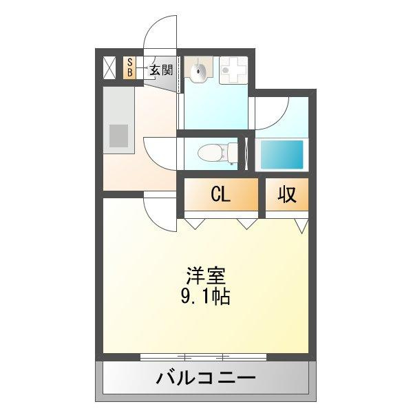 大阪市淀川区十三東１丁目の賃貸マンションの間取り
