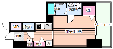 【間取り】 | S-RESIDENCE南堀江